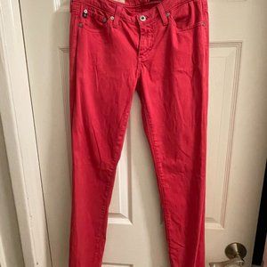 Adriano Goldschmied AG Hot Pink "The Stilt" Cigarette Leg Jeans Size 27R